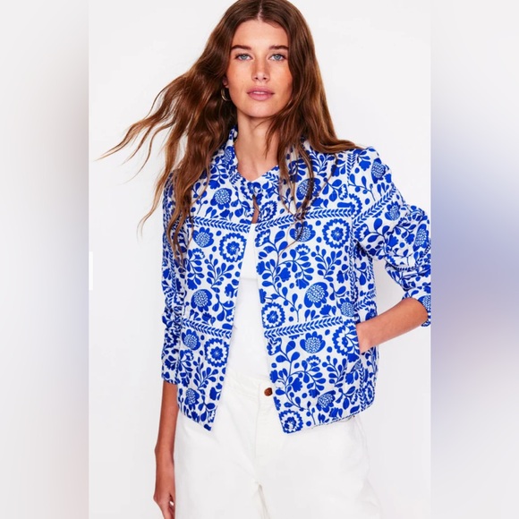 NWOT Boden Highbury Quilted Jacket Vine Tile - Picture 2 of 8